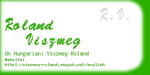 roland viszmeg business card